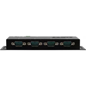 Seriālo ierīču serveris Exsys EX-6124-2POE — Ethernet uz 4× RS-232/422/485 ar PoE un 12V/3A barošanu