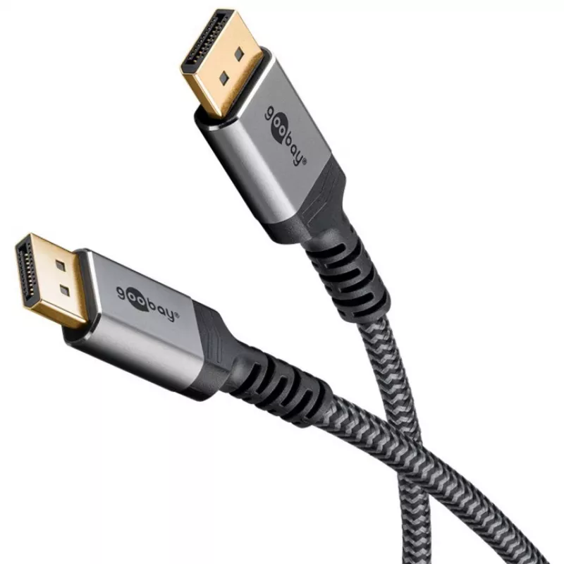 Goobay DisplayPort kabelis 2.0/2.1, 80 Gbit/s | 75685 | DisplayPort uz DisplayPort