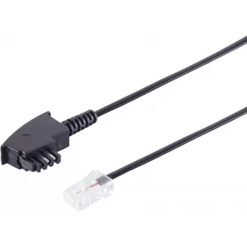 Telefona savienojuma kabelis ShiverPeaks 70002-0.5 — TAE-F spraudnis uz RJ45 spraudni, 0,5 m