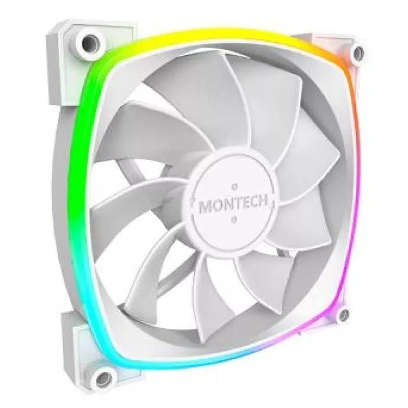 Montech RX120 PWM datora korpusa ventilators 12 cm Balts 3 gab.