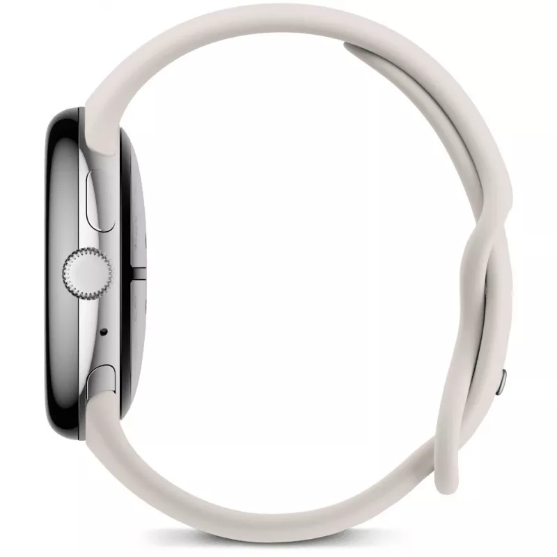 Google Pixel Watch 3 45 mm Wi-Fi viedpulkstenis, pulēts sudrabs (Porcelain)