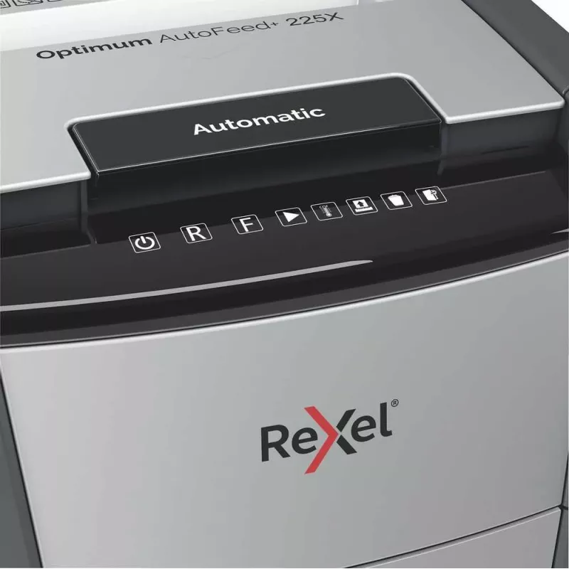 Rexel Optimum AutoFeed+ 225X automātiskais šķērsgriezuma papīra smalcinātājs P4
