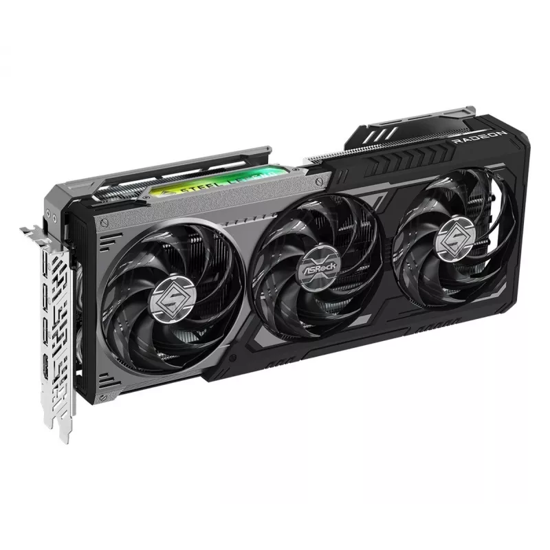 ASRock Radeon RX 9070 XT 16GB Steel Legend Dark grafikas karte