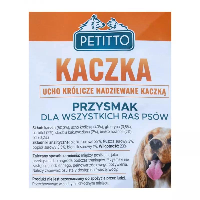 PETITTO Truša auss ar pīles pildījumu suņu gardums, 500 g