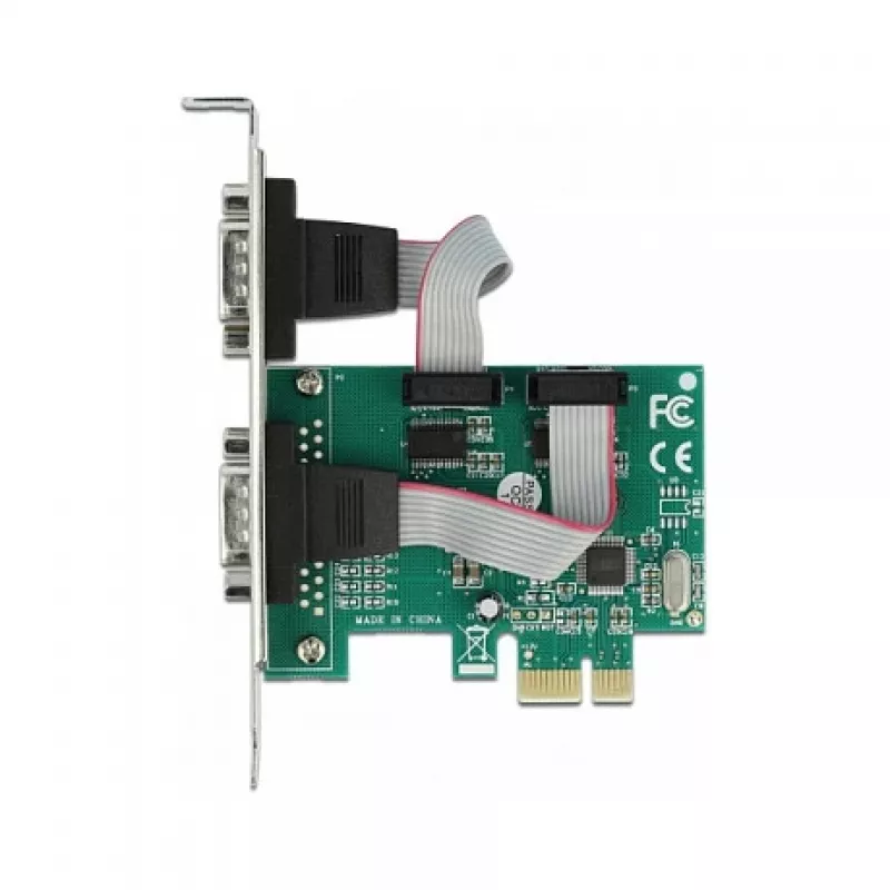 DeLOCK PCI Express x1 karte ar 2 seriālajiem RS-232 portiem