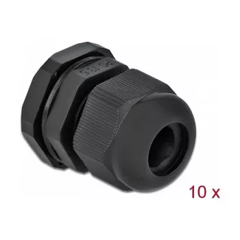 Kabeļu blīvslēgs DeLOCK 60198 melna plastmasa 10 gab.