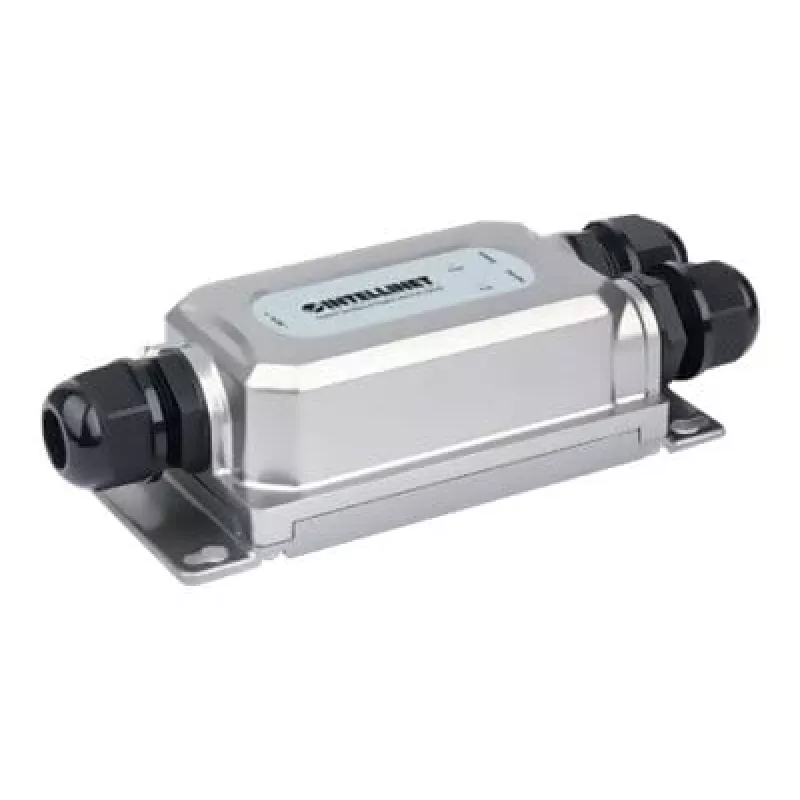 Intellinet Outdoor Vandalproof Gigabit PoE++ Injectors, viens 60 W ports, atbilst IEEE 802.3bt (4PPoE), IP67 ūdensnecaurlaidīgs, IK10 vandālizturīgs, metāla korpuss