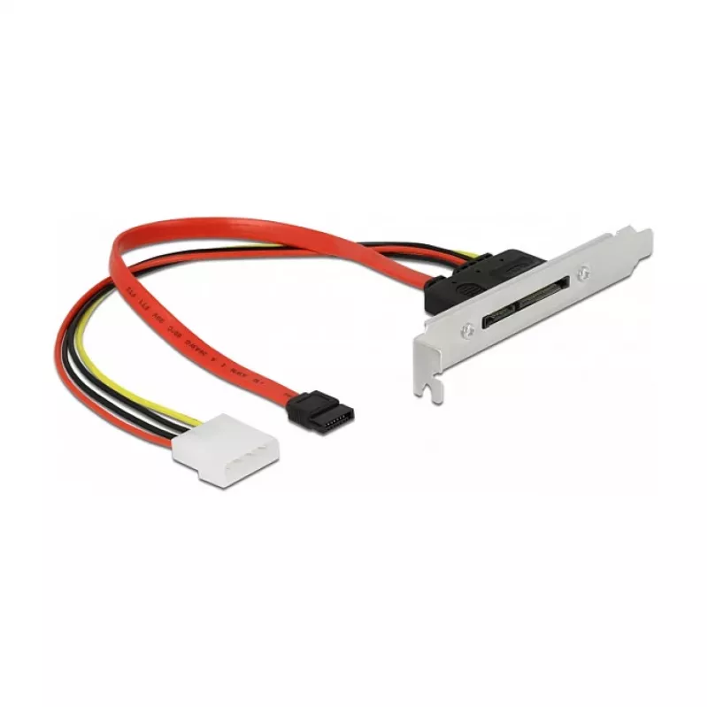 Slot bracket DeLOCK 90418 ar 1 ārējo SATA 22 kontaktu spraudni