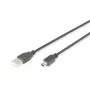 Digitus ASSMANN - USB kabelis - USB Type A, 4 kontaktu (vīr.) - Mini-USB, Type B (vīr.) - 1 m (USB / Hi-Speed USB) - formēts - melns (AK-300108-010-S)