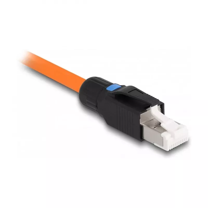 DeLOCK RJ45 spraudnis uzstādīšanai uz vietas Cat.6A melns taisns savienotājs