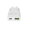 Strāvas adapteris NATEC Ribera NUC-2376 — 1× USB-A, 1× USB-C, 3 A izeja