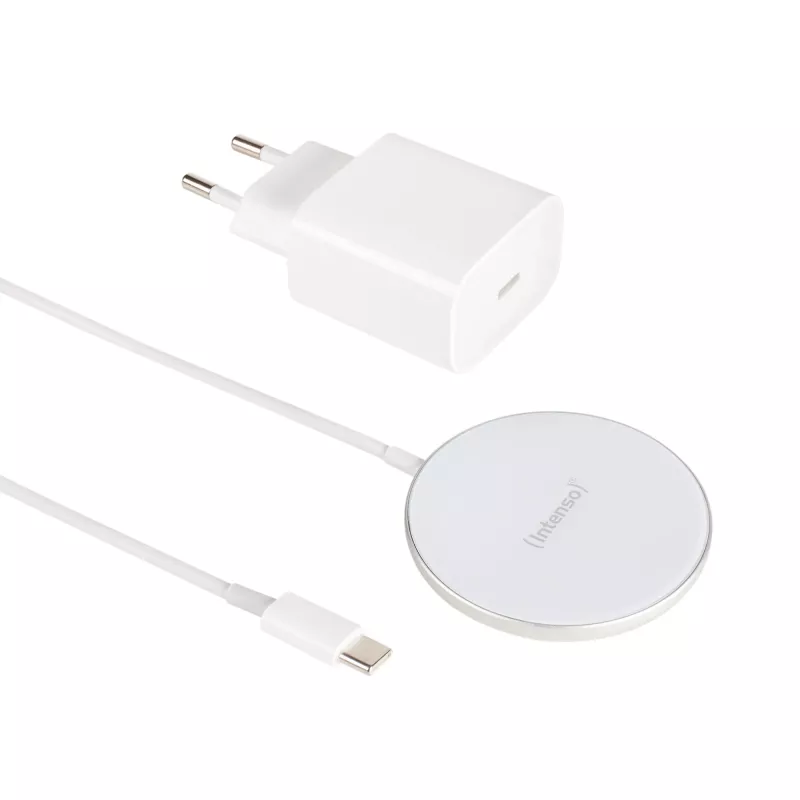 Intenso MW1 viedtālruņa magnētiskais bezvadu ātrais lādētājs, USB, iekštelpām, 12V