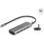 USB centrmezgls DeLOCK 64293 Type-C 10000 Mbit/s pelēks
