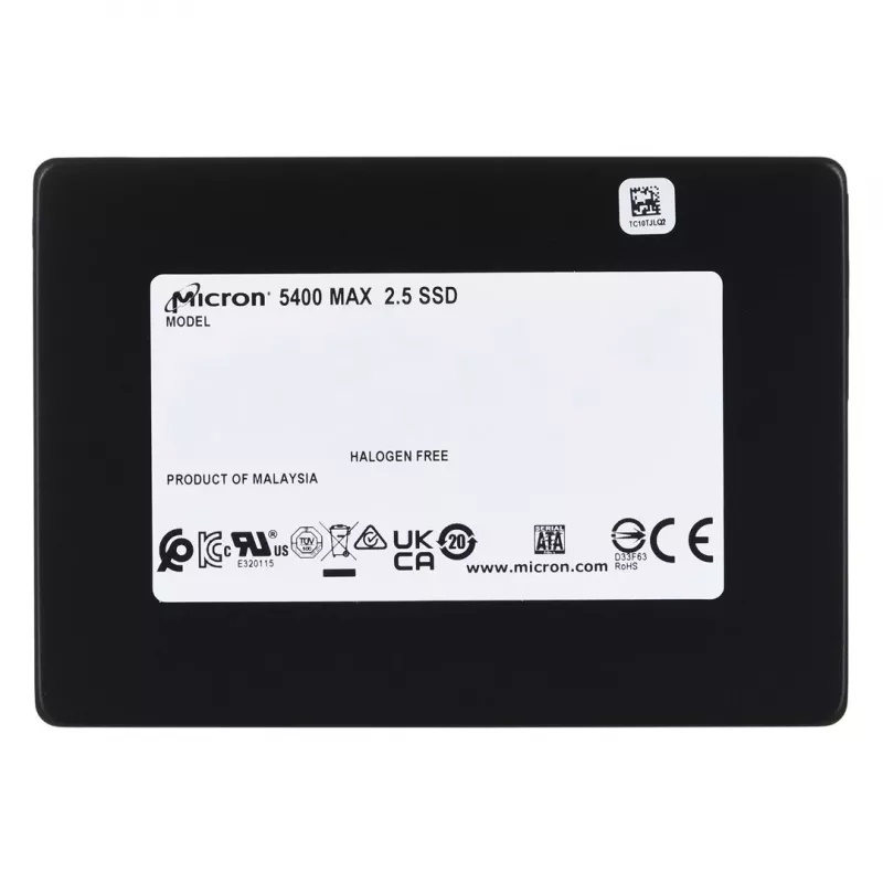 2,5 collu SATA III SSD Micron 5400 PRO 240 GB — 3D TLC NAND, 6 Gbit/s, 7 mm