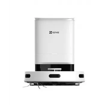 Robot vacuum EZVIZ RE5 PLUS — LiDAR navigation, 4000 Pa suction, 240 min runtime, 0.35 L dust bin, 0.3 L water tank, base station with touchscreen