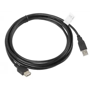 USB kabelis Lanberg CA-USBE-10CC-0030-BK 3m USB 2.0 Melns