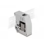 DeLOCK DIN sliedes adapteris RJ45 ligzda uz RJ45 ligzdu Cat.6A pelēks