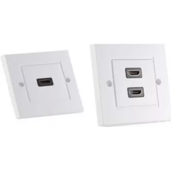 shiverpeaks BASIC-S HDMI sienas kontaktligzda, 2x HDMI, tīri balta