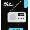 Pārnēsājamais ciparu radio Adler AD 1907 — AM/FM, ciparu uztvērējs, modinātājs, USB-C, 600 mAh baterija, LCD, 20 atmiņas vietas, teleskopiskā antena