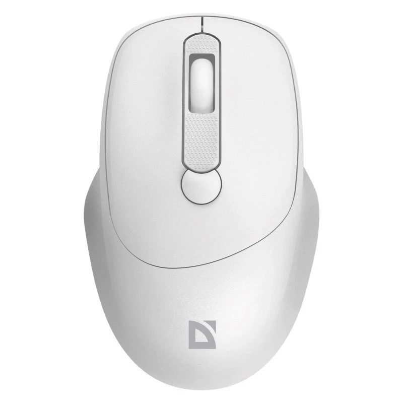 Bezvadu pele DEFENDER 52297 Silent Click — piemērota abām rokām, 2,4 GHz nano USB, 1600 DPI, balta