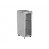 19 collu 32U LANBERG stāvošais rack skapis 600×800 mm pelēks ar stikla durvīm un LCD (plakanais iepakojums)