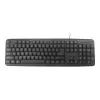 Tastatūra Gembird KB-U-103-RU Office USB QWERTY angļu krievu melna