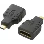 SpeaKa Professional HDMI adapteris [1x HDMI-spraudnis D Micro - 1x HDMI-ligzda] melns, apzeltīti kontakti, audio atgriešanās kanāls (SP-7870184)