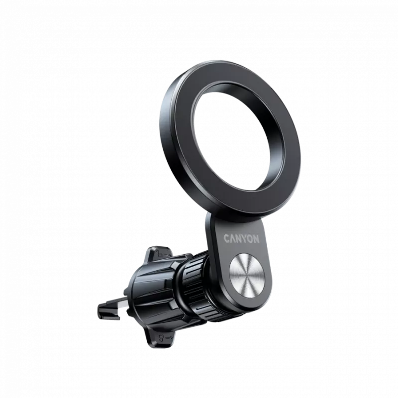CANYON Magnētiskais auto turētājs OnGrip 12 piesūceknis + ventilācijas atvere Melns