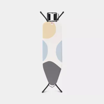 Piedurkņu gludināmais dēlis Brabantia Ironing Board B Kokvilnas pārvalks Tvaika gludeklis 1240x380mm