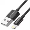 Ugreen 80822 US155 mobilā tālruņa kabelis Melns 1 m USB A Lightning