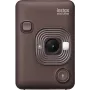 Tūlītējās drukas kamera Fujifilm Instax mini LiPlay — 1/5 collas 2560×1920 CMOS, drukā 86×54 mm, 2,7 collu TFT, bronzas krāsā