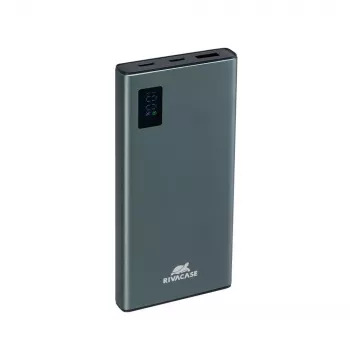 Ārējais akumulators Rivacase VA1021 10000mAh, divas USB izejas, LED indikatori, kompakts pārnēsājams lādētājs