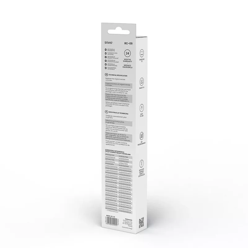 Savio RC-09 Infrasarkanā tālvadības pults Smart TV