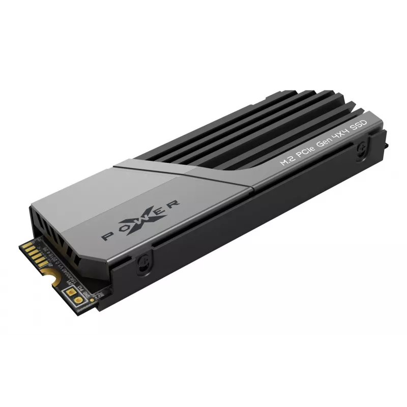 M.2 NVMe cietvielu disks Silicon Power 1 TB PCIe 4.0 (2280) — Lasīšana 7000 MB/s, Rakstīšana 6000 MB/s, Radiators, 3D NAND, NVMe 2.0