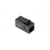 Keystone modulis LANBERG KSU6-3000 — Cat6 U/UTP RJ-45 sieviešu uz RJ-45 sieviešu, plakana konstrukcija, melns