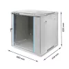 Rack cabinet QOLTEC 19-inch 12U model 54485 — tīkla/servera korpuss