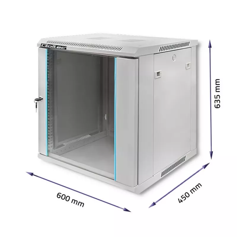 Rack cabinet QOLTEC 19-inch 12U model 54485 — tīkla/servera korpuss