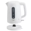 Elektriskā tējkanna Adler AD 1379w — 1,7 L, līdz 2200 W, balta, 360° grozāma pamatne, polipropilēns