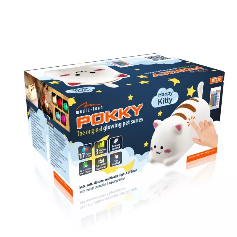 Media-Tech Pokky Happy Kitty MT226 LED nakts gaisma