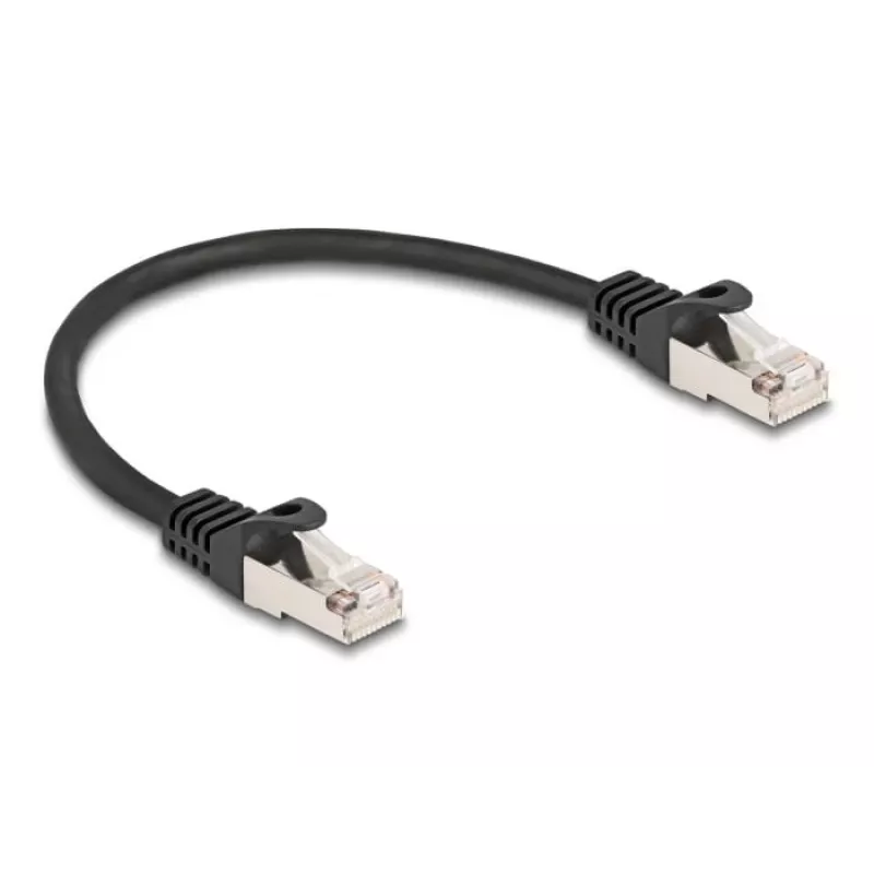 Tīkla kabelis DeLOCK RJ50 vīr. uz RJ50 vīr. S/FTP 0,25 m melns