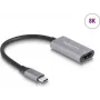DeLOCK USB grafikas adapteris 7680 x 4320 pikseļi Melns Pelēks