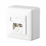 METZ CONNECT BTR IT CONNECT E-DAT C6 8/8(8) AP Cat.6 - Sienas kārba - RJ-45 X 2 - Tīri balta, RAL 9010 - 2 porti (1307380002-I)