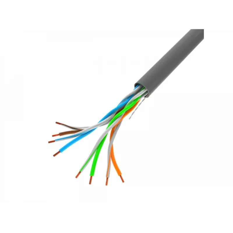 LANBERG tīkla kabelis U/UTP Cat5e LCU5-10CC-0305-S, 305 m, CCA vadītājs, 24 AWG, pelēks
