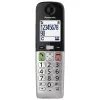 DECT telefons Panasonic KX-TGU430 bezvadu klausule, skaļrunis, zvanītāja ID, 2,4 collu displejs, 1000 ierakstu tālruņu grāmata, pelēks/melns