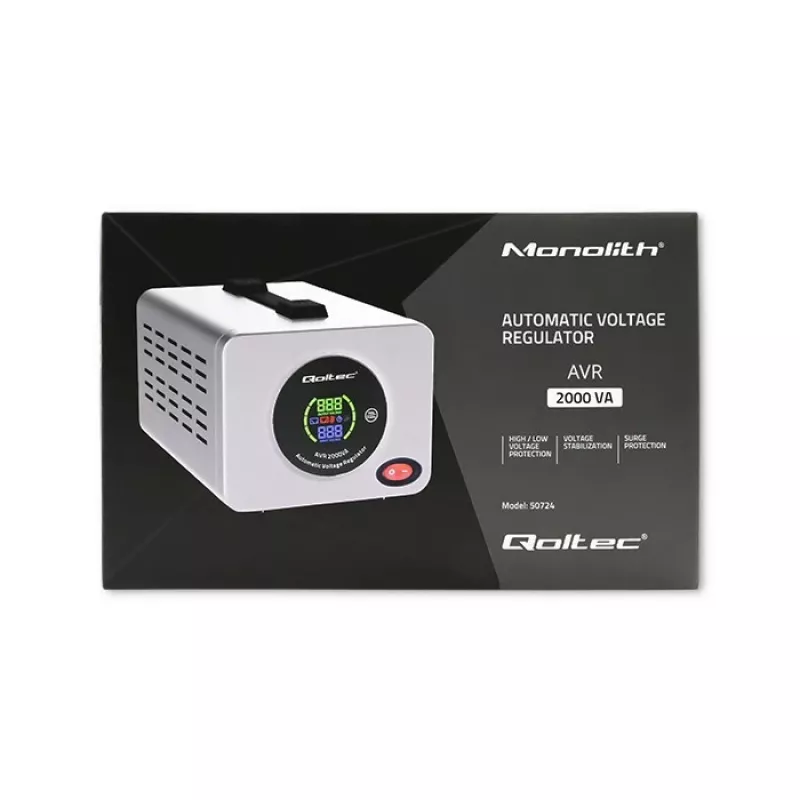 Qoltec 50724 Automātiskais sprieguma stabilizators AVR 2000VA