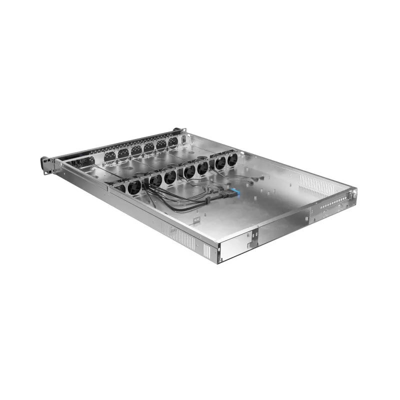 Rack Chassis Lanberg SC01-6501-12B 1U Melns 8 ventilatori HDD SSD