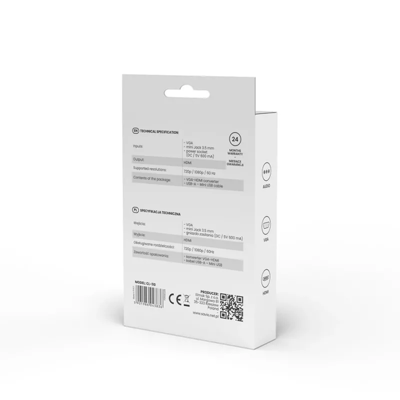 Adapteris CL110 VGA-HDMI