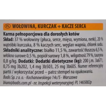 Slapjā kaķu barība animonda ANIMONDA Carny 200 g — liellopu gaļa, bez graudiem, bez glutēna