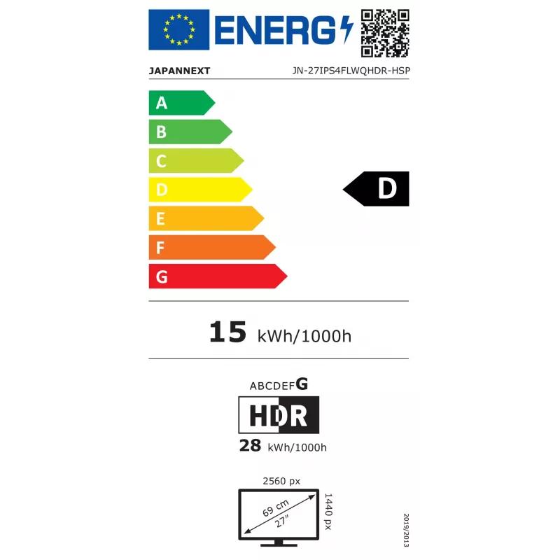 JAPANNEXT JN-27IPS4FLWQHDR-HSP 16:9 HDMI/DP WQHD - Plakanā ekrāna monitors (TFT/LCD)