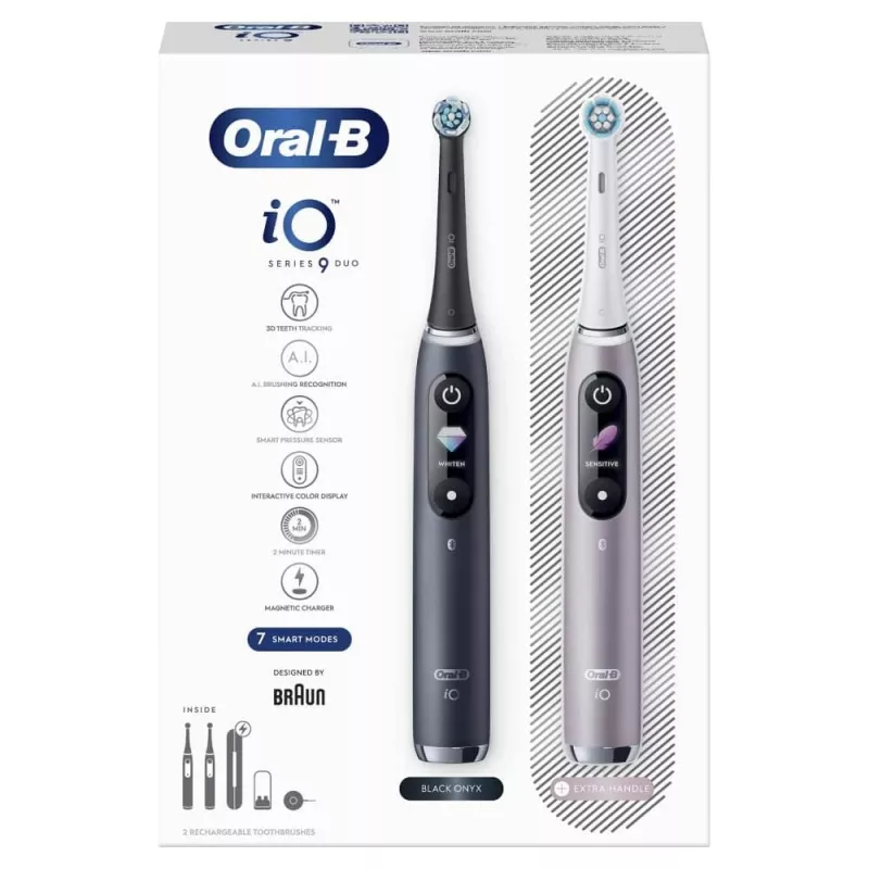 Zobu birste Oral-B iO Series 9 Duo 2 gab. Melnā Oniksa / Rožu kvarcs